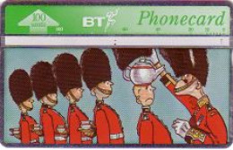 Telefonkarte Großbritannien, Comic Garde Mit Bärenfellmützen, 100 - Ohne Zuordnung