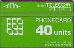 Telefonkarte Großbritannien, Grüne Karte, 40 - Non Classificati