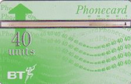 Telefonkarte Großbritannien, Grüne Karte, Rückseite Mit Schrift, 40 - Non Classés