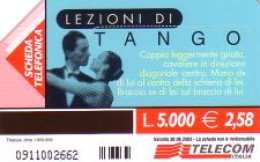 Telefonkarte Italien, Tango, 5000/2,58 - Ohne Zuordnung