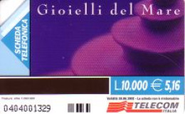 Telefonkarte Italien, Gioielli Del Mare, Schnecke, 10000/5,16 - Ohne Zuordnung