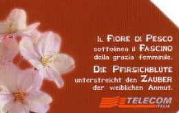 Telefonkarte Italien, Pfirsichblüte, 15000 - Non Classificati