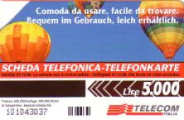 Telefonkarte Italien, Heißluftballons, 5000 - Non Classificati