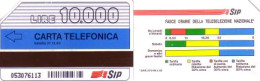 Telefonkarte Italien, Tarife (Validità 31.12.92), 10000 - Non Classificati
