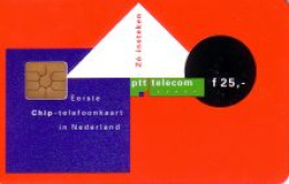 Telefonkarte Niederlande Ptt, Eerste Chip-telefoonkaart In Nederland, 25 - Zonder Classificatie