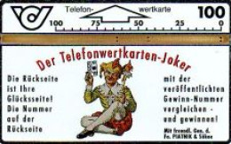 Telefonkarte Österreich, Piatnik, Der Telefonwertkarten-Joker, 100 - Non Classificati