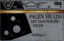 Telefonkarte Österreich, Philips Pager, 100 - Sin Clasificación