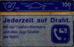 Telefonkarte Österreich, Jederzeit Auf Draht, Zug-Telefon, 100 - Zonder Classificatie