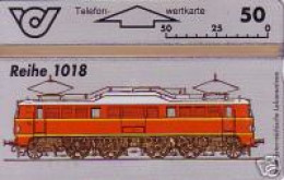 Telefonkarte Österreich, Lokomotiven, E-Lok Reihe 1018, 50 - Ohne Zuordnung