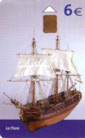 Telefonkarte Spanien, Museo Naval, La Flora (Segelschiff), 6 - Sin Clasificación