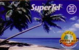 Calling Card, SuperTel, Strand Und Palmen Puerto Rico, 20 Units - Ohne Zuordnung