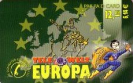 Calling Card, Telewelt Europa, Comic Captain Call, 12 DM / 6,14 € - Zonder Classificatie