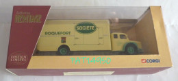 PAT14950 CAMION BERLIET 60 FOURGON ROQUEFORT SOCIETE CORGI HERITAGE 1/50 - Vrachtwagens, Bus En Werken