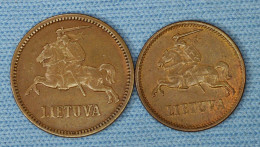 Lituanie / Lithuania • 2 Centai 1936 + 5 Centai 1936 • In High Grade [24-103] - Lithuania