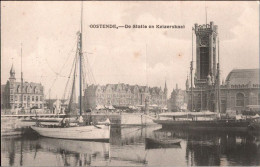 ! 1916 Ansichtskarte Ostende, Oostende, Ships, 1. Weltkrieg Feldpost Marine Kops Leutnant Quoss, Kiel - Oostende