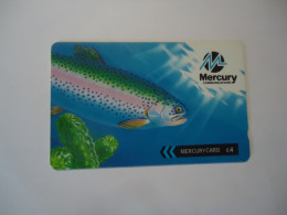 UNITED KINGDOM USED CARDS MERCURYCARD  FISH FISHES - Poissons