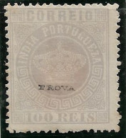 PORTUGUESE INDIA 1885 REPRINT P:13.5 - PROOF PROVA LETRA PEQUENA MH (NP#70-P13-L5) - Portuguese India