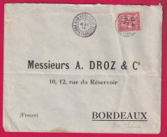 HAN KEOU CHINE POSTE FRANCAISE 1914 POUR BORDEAUX VOIE DE SIBERIE ?? LETTRE - Briefe U. Dokumente