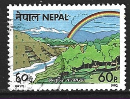 NEPAL. N°495 Oblitéré De 1992. Préservation De L'environnement. - Environment & Climate Protection