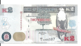 ZAMBIE 2 KWACHA 2012 UNC P 49 - Zambie