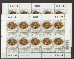 2005 MNH Malta Sheets Postfris** - 2005