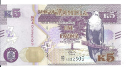 ZAMBIE 5 KWACHA 2020 UNC P 57 - Sambia