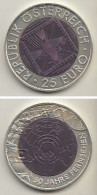 Österreich Nr. 316, Testbild Zur Monitorkalibrierung, Silber/Niob  (25 Euro) - Autriche