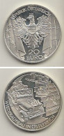Österreich Nr. 301, Wappenadler Zwischen Den Flaggen, Silber  (20 Euro) - Autriche