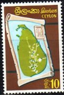 Ceylon Mi.Nr. 394 Karte Von Ceylon (10R) - Sri Lanka (Ceylan) (1948-...)
