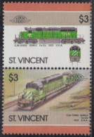 St.Vincent Mi.Nr. Zdr.968-69 Lokomotiven, SD 40-2 Co-Co (2 Werte) - Swaziland (1968-...)