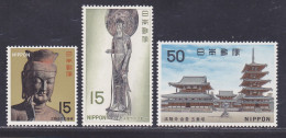 JAPON N°  882 à 884 ** MNH Neufs Sans Charnière, TB (D6543) Trésors Nationaux - 1967 - Unused Stamps