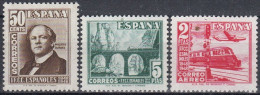 ESPAÑA 1948 Nº 1037/1039 NUEVO SIN FIJASELLOS - Neufs