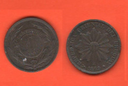 Uruguay 1 Centesimo 1869 H  Birmingham Mint ∇2 - Uruguay