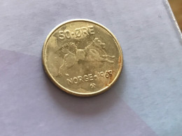 Münze Münzen Umlaufmünze Norwegen 50 Öre 1969 - Norvège