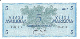 FINLANDE 5 MARKKA 1963 UNC P 103 - Finlandia