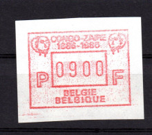 Atm  Frama Vignettes Belgien  Congo Zaire Ohne Punkt Zonder Point Sans Point Décimal Tastenwert Mint Mnh - Nuovi