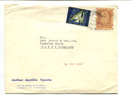 PORTUGAL - Affr. Sur Lettre Par Avion - - Cartas & Documentos