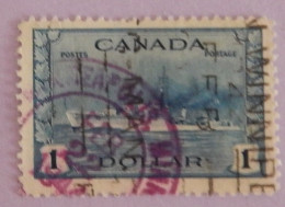 CANADA YT 218 OBLITÉRÉ "DESTROYER IROQUOIS" ANNÉES 1943/1948 - Used Stamps