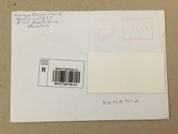 Slovakia Slovensko Used Letter Stamp Circulated Cover Registered Barcode Label Printed Sticker 2021 - Cartas & Documentos