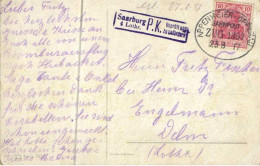 Cachet Saarburg 4 PK Gepruft Lothr + Ambulant Appenweier-Oppenau ZUG 1352 1917 (paiement Par MANGOPAY UNIQUEMENT) - Correos De Prisioneros De Guerra