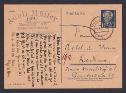 DDR Ganzsache Pieck P 48 02 Merseburg Nach Leuna 22.3.1951 - Postkarten - Gebraucht