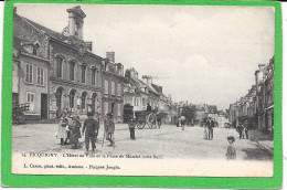 80 PICQUIGNY - Hôtel De Ville Et Place Du Marché - Animée - Picquigny