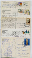 PORTUGAL - Lot De 5 Cartes Postales Avec Affranchissement Divers - Briefe U. Dokumente