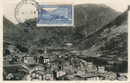 1933 ANDORRE Carte Maximum N° 40 1f50  Andorra La Vella Val D'Andorre  - Andorra Maxi Card PC - Maximumkaarten