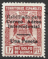 GUI259L-L3815PC-TESPAEREO.Guinee GUINEA ESPAÑOLA SELLOS FISCALES 1939/41.(Ed  259L**).sin Charnela.LUJO RARO - Ongebruikt