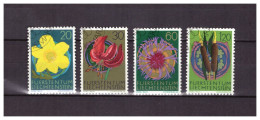 LIECHTENSTEIN   . N ° 503 /  506  .  SERIE    FLEURS        OBLITEREE  .  SUPERBE . - Gebraucht