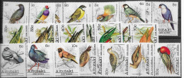 Aitutaki Mnh ** Complete Bird Set 16 Pairs 85 Euros 1981 - Aitutaki