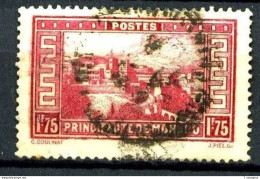 MONACO - 128 - 1F75 Lie-de-vin - Oblitéré - Beau - Used Stamps