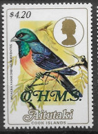 Aitutaki Mnh ** Official Bird Stamp 1986 9 Euros - Aitutaki