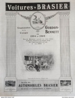 1907 PUBLICITÉ - VOITURES BRASIER VAINQUEUR DE LA COUPE GORDON BENNETT - LA VIE AU GRAND AIR - Boeken